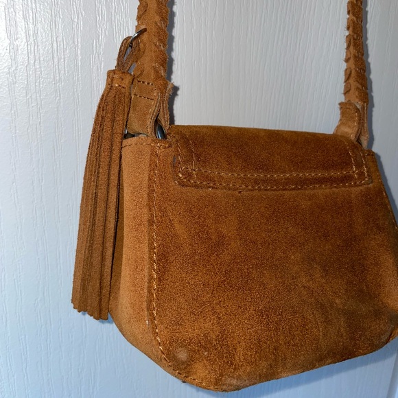 Tasseled Split Leather Mini Crossbody Bag - Picture 4 of 8